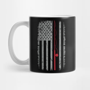 American Flag Fishing Shirt Vintage Fisherman Gifts USA Mug